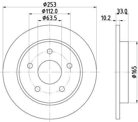 HELLA PAGID Тормозной диск 8DD 355 100-971